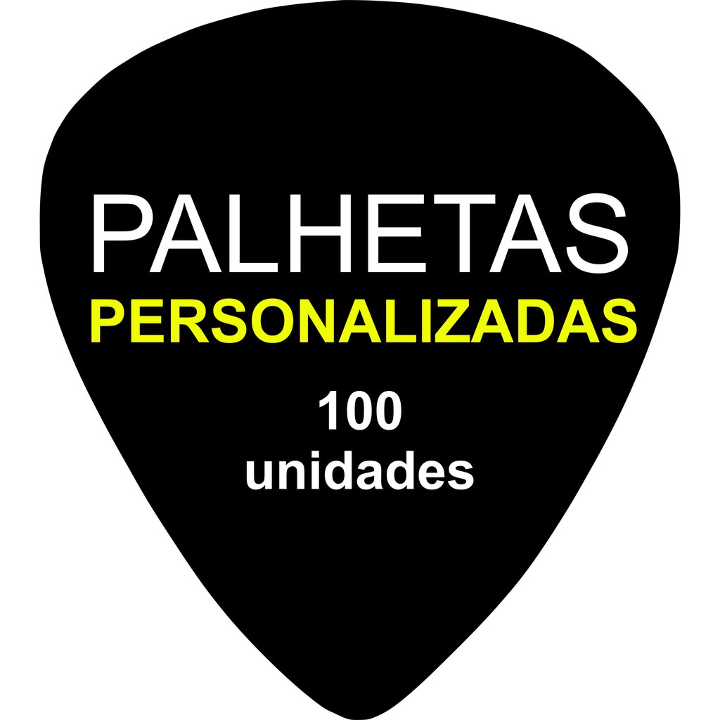100 palhetas personalizadas com sua imagem ou logomarca nome loja shows eventos