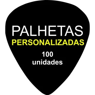 100 palhetas personalizadas com sua imagem ou logomarca nome loja shows eventos