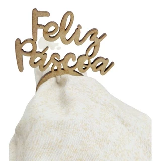 Anel porta guardanapo de páscoa em mdf cru decoração mesa posta 12 un em Oferta na Shopee