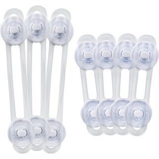 Kit 7 Trava Flexível Gaveta Porta Multiuso Bebe Criança Buba