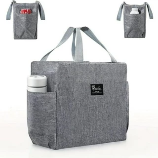 Grande Capacidade Oxford Tecido De Alta Qualidade Bento Lunch Box Saco De Armazenamento Com Alça E Fecho De Correr Container De Preservação Do Calor À Prova D