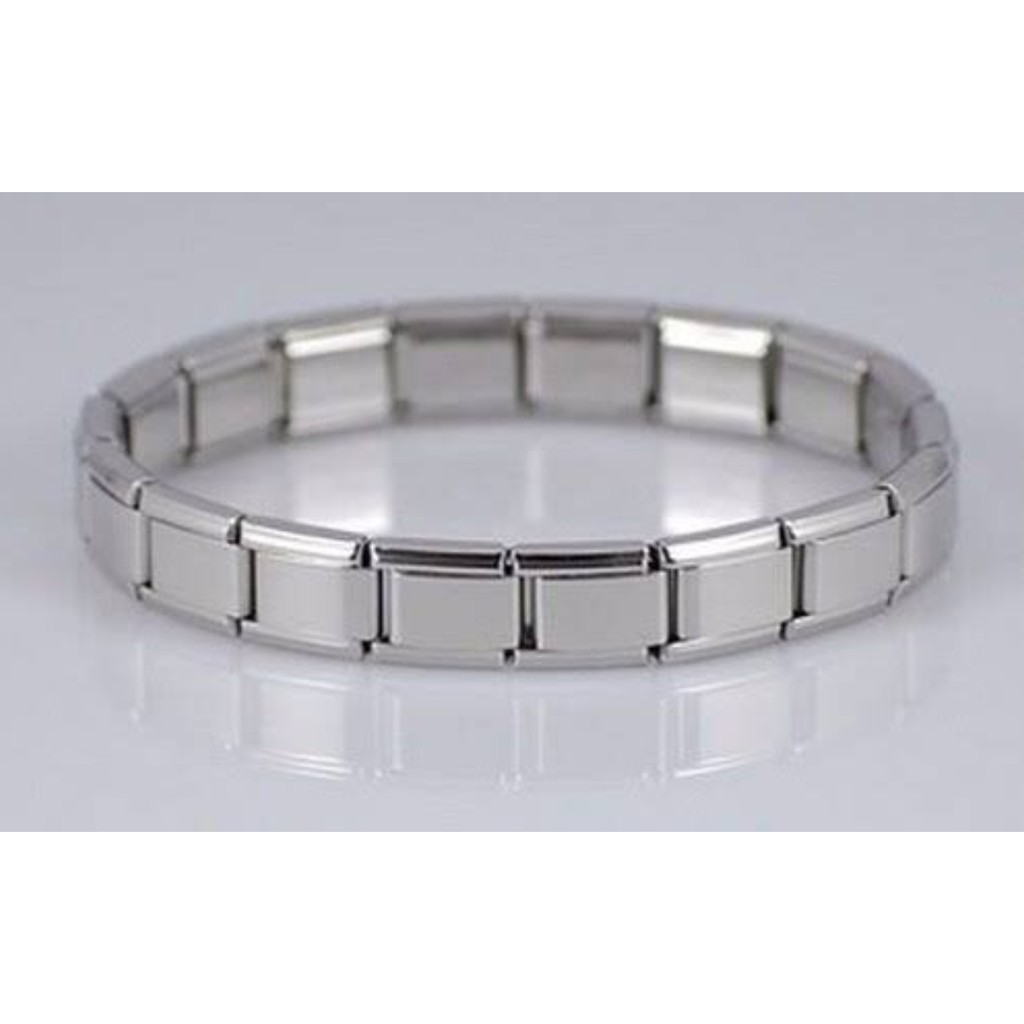 KIT COM 03 PULSEIRAS BRACELETE DE GOMINHO AÇO INOX ( LARGURA 09 MM )