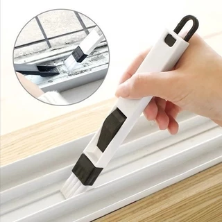 Incrível Escova De Limpeza Multiuso 2 Em 1 Destacável/Janela Porta Ranhura Canto Teclado Ferramenta De/Pá De Pó Trilhos/Home Cozinha