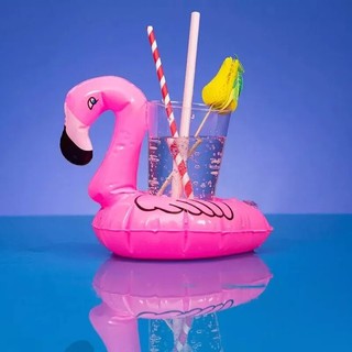 Bóia Porta Copos Flamingo para Piscina e Praia