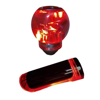 Kit de Manopla Bola De Câmbio E Freio de mão Com Led Vermelho Universal e inclusive os com Anel Ré