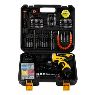Parafusadeira Furadeira 25v 2 Baterias 148 Pçs NK