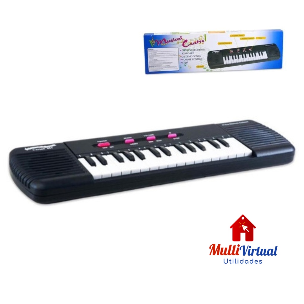 Queenser 61 teclas de música digital teclado eletrônico infantil piano  elétrico multifuncional para estudante de piano com função de microfone