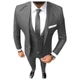 Terno Slim Masculino Executivo de Luxo Chumbo - ( Calça + Blazer )