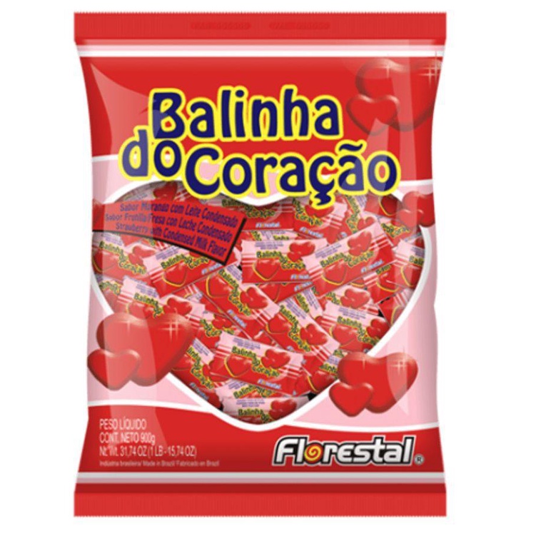 Bala Coração 48 G / Café 50 G / Banana 60 G / Juquinha 50 G Escolha Seu Sabor Preferido