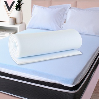 Pillow Top Casal Espuma Da Nasa Viscoelástico Extra Conforto Maciez 4cm - BF Colchões