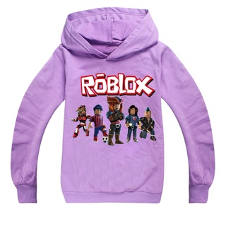 In Stocks 】 Novo ROBLOX Jogo Bebês Meninos Meninas Capuz Desenho Animado  Moda Manga Longa Moletom Infantil 3-15Y