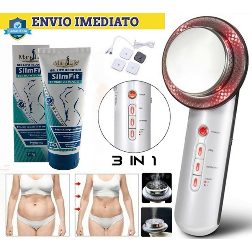 Massageador Ultrassonico Celulite E Gordura Localizada + Gel | Shopee ...