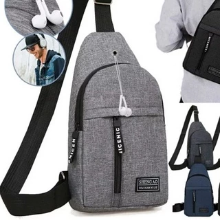 Mochila bolsa de peito transversal masculina/ Bolsa transversal impermeável