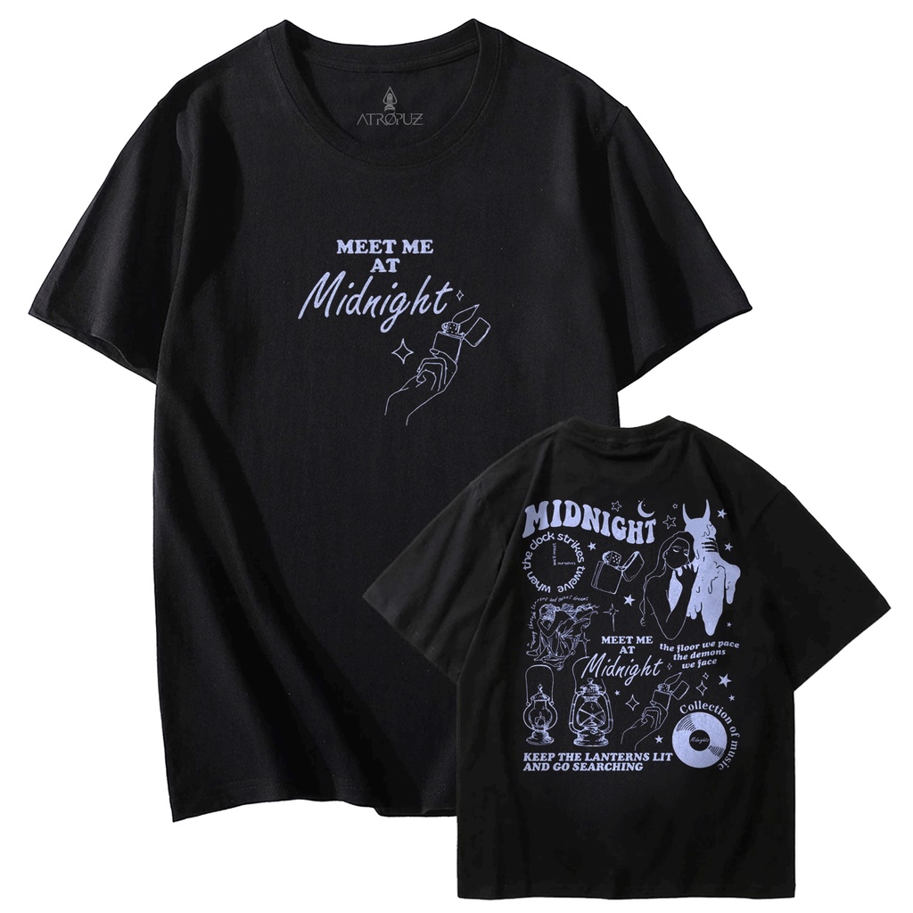 Camiseta Algodão Unissex T shirt Taylor Swift Meet me at Midnight Collection