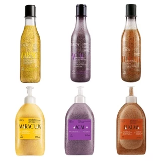 Sabonete Líquido Esfoliante Natura Ekos - 185ml: Maracujá, Açaí ou Tukumã (Regular ou Refil)