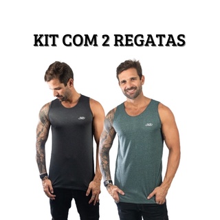 kit com 2 Camisetas Regata Dri Fit Academia Treino Promoção