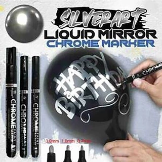 0.7 Milímetros 1.0 Milímetros Líquido 3.0 Milímetros Chrome Caneta Marcadores De Espelho Cromado Caneta Marcadores Caneta Metálico Prata Caneta De Tinta Permanente