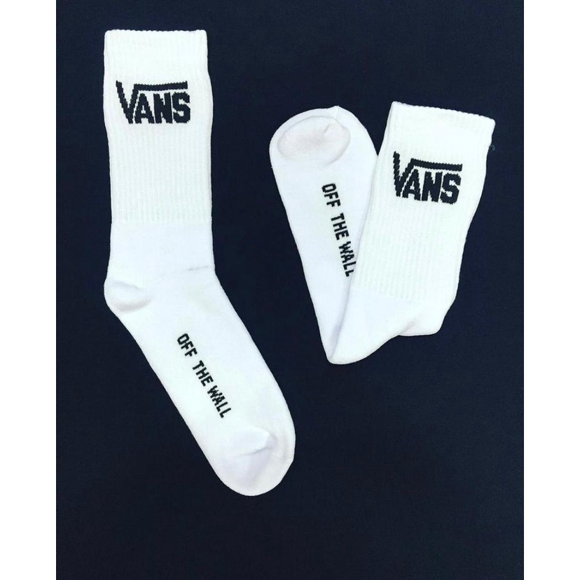 Meia VANS Skate Crew BRANCO cano alto | Shopee Brasil