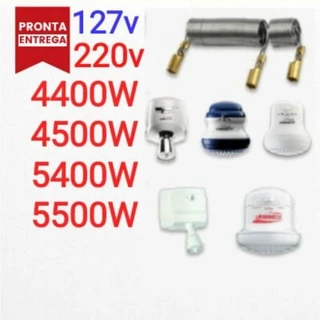 Resistência Lorenzetti Maxi Ducha PARALELA 4400/4500/5400/5500 Watts CONVENCIONAL (ANTIGA) OU ULTRA (NOVA) 127/220 volts, Bellobanho, Max Banho, Relax, Torneira Versatil( APROVADA )