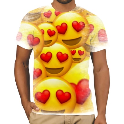 camiseta emoji negra