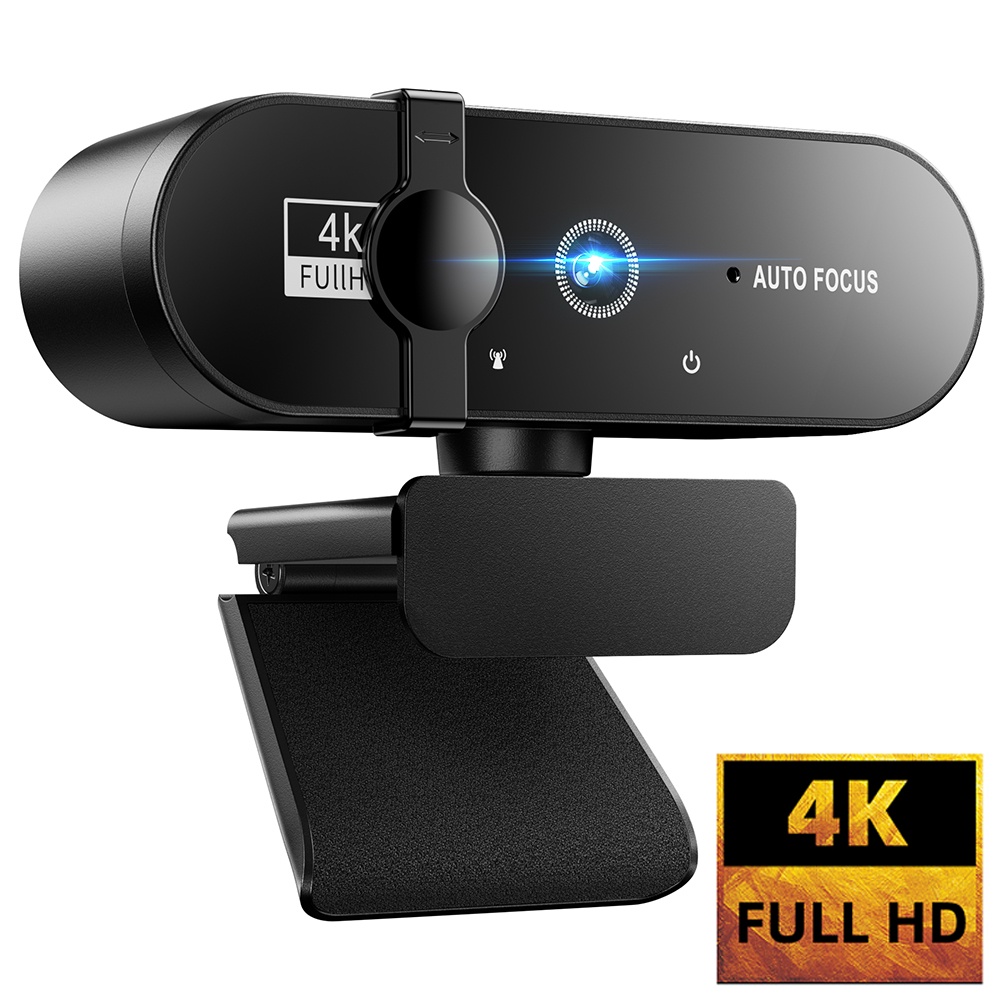 4K Webcam 1080P Mini Câmera 2K Full HD Com Microfone Autofoucus Web Para PC Computador Portátil Online