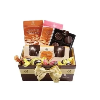 Cesta De Chocolate Cacau Show Kit 12 Chocolates Variados
