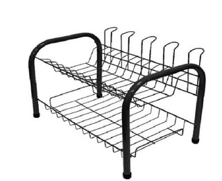 Escorredor De Louças Duplo Preto Cozinha