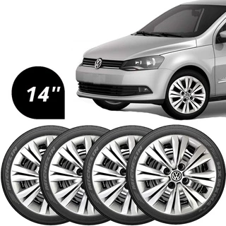 Jogo Calota Compatível com Gol G3 G4 G5 G6 G7 Aro 14 + Emblema Resinado em Oferta na Shopee