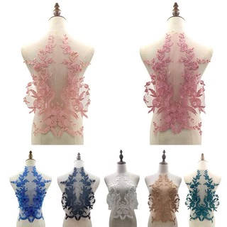 Bordado Em Renda Applique De Costura Tecido Floral Patch De Colarinho Para Festa De Casamento Vestido De Noiva Artesanato De Bricolage