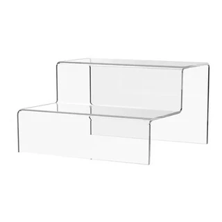 Display Escadinha Expositora De Acrílico Cristal Para Funko Pop 30x8x7cm 2 Degraus