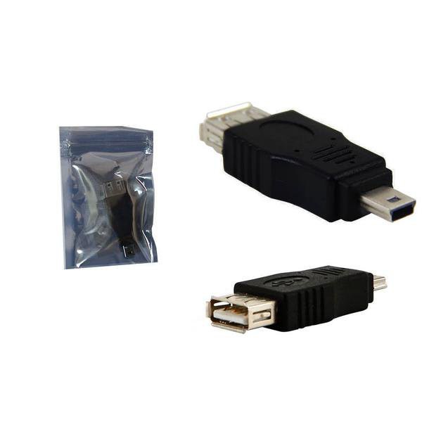 Adaptador USB Femea P/ Mini USB V3 Macho | Shopee Brasil