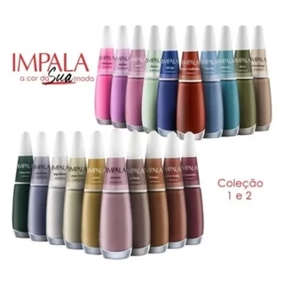 esmaltes impala Coleção Nova a cor da sua moda 1 e 2 kit c/20 esmaltes