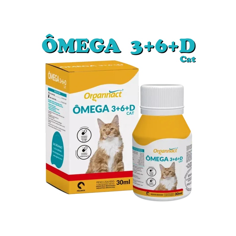 ÔMEGA 3+6+D CAT Suplemento Vitamínico para gatos Organnact
