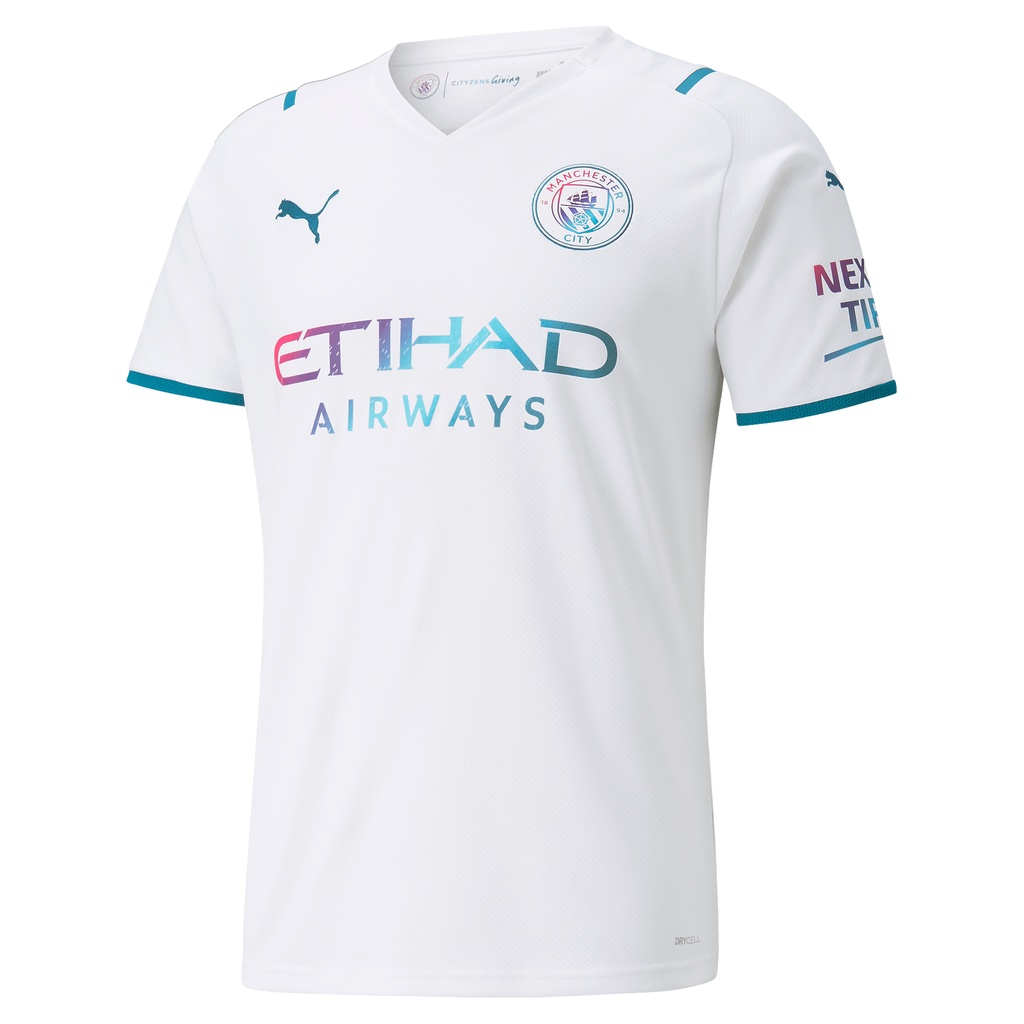 Camisa Do Manchester City Segundo Uniforme Reserva 2021/2022 Branca - Camiseta De Time De Futebol Oficial Tailandesa 1:1