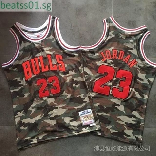 Camisa Nba Masculina Chicago Bulls # 23 Michael Retrocesso Camo Swingman Jersey Esportiva top Colete S-XXL Cbbe