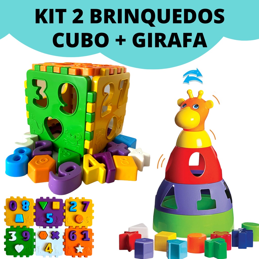 Kit Brinquedo Bebe 1 Ano Carrinho Puxar Blocos de Montar Didatico  Pedagogico Educativos Interativo Jogos de Encaixe - DISMAT - Jogos  Educativos - Magazine Luiza