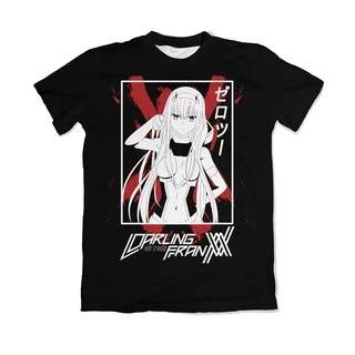 Camiseta Zero Two Anime Darling in the Franxx Red Tones