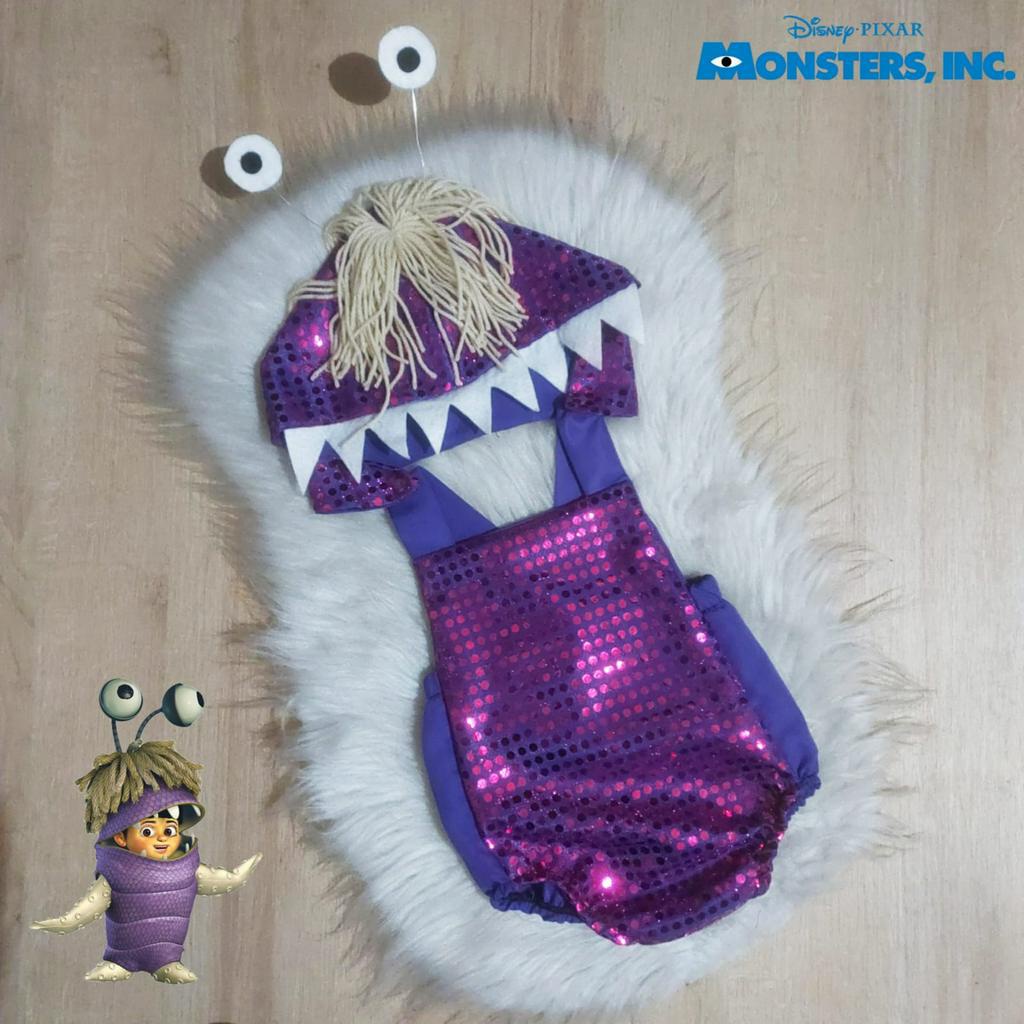 Romper Boo Monstros S.A menina mesversario, ensaio fotografico, festa ...