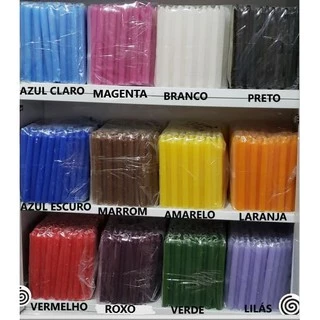 Vela por KILO - 18 cm em cores diversas - Parafina Pura