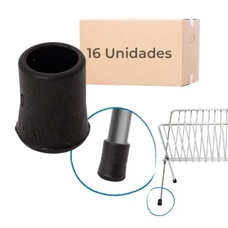 Kit 16 Ponteira Protetora Pe Escorredor Cadeira Fina 1/4 Pvc