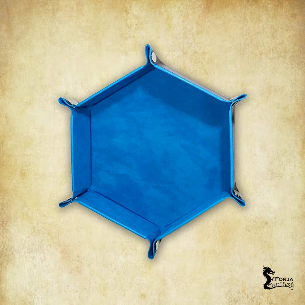 Bandeja Para Dados Plegable Hexagonal De Cuero PU – Interior Aterciopelado, Protege Tus Dados Y Reduce El Ruido, Ideal Para D&D Y RPG, Color Marrón