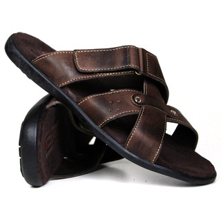 Chinelo masculino em couro legitimo chinelo conforto sola de borracha- OFERTA