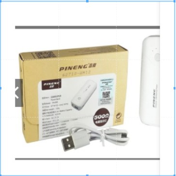 Carregador Portátil Power Bank Pineng 5000Mah - Branco