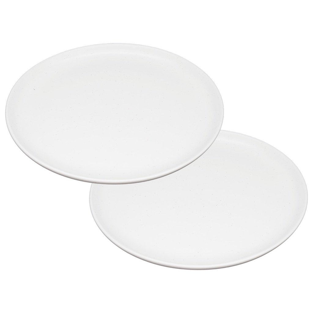 Conjunto 2 Pratos De Sobremesa Em Cerâmica 21cm - Globimport