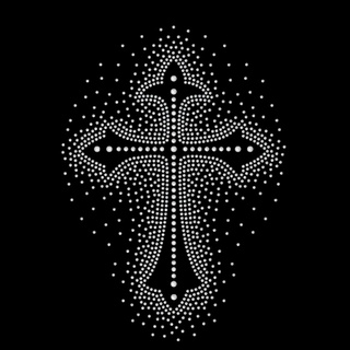 Cruz Salp. Prata - kit com 2 peças - Ref.4208 - aplique strass