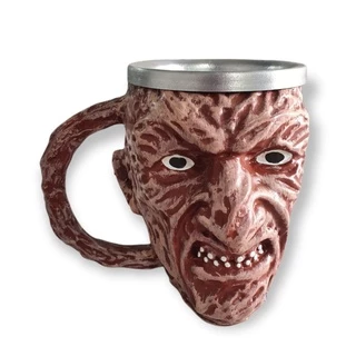 Caneca Freddy Krueger Em Resina 170 Ml Enfeite Filme Terror