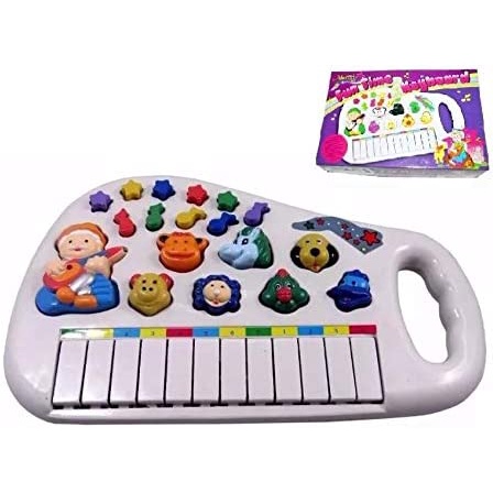 Piano Infantil Teclado Musical Com Sons De Bichinhos Bichos Animais  Pianinho Tecladinho Bebê Presente Menino Menina Cor: - Ri Happy