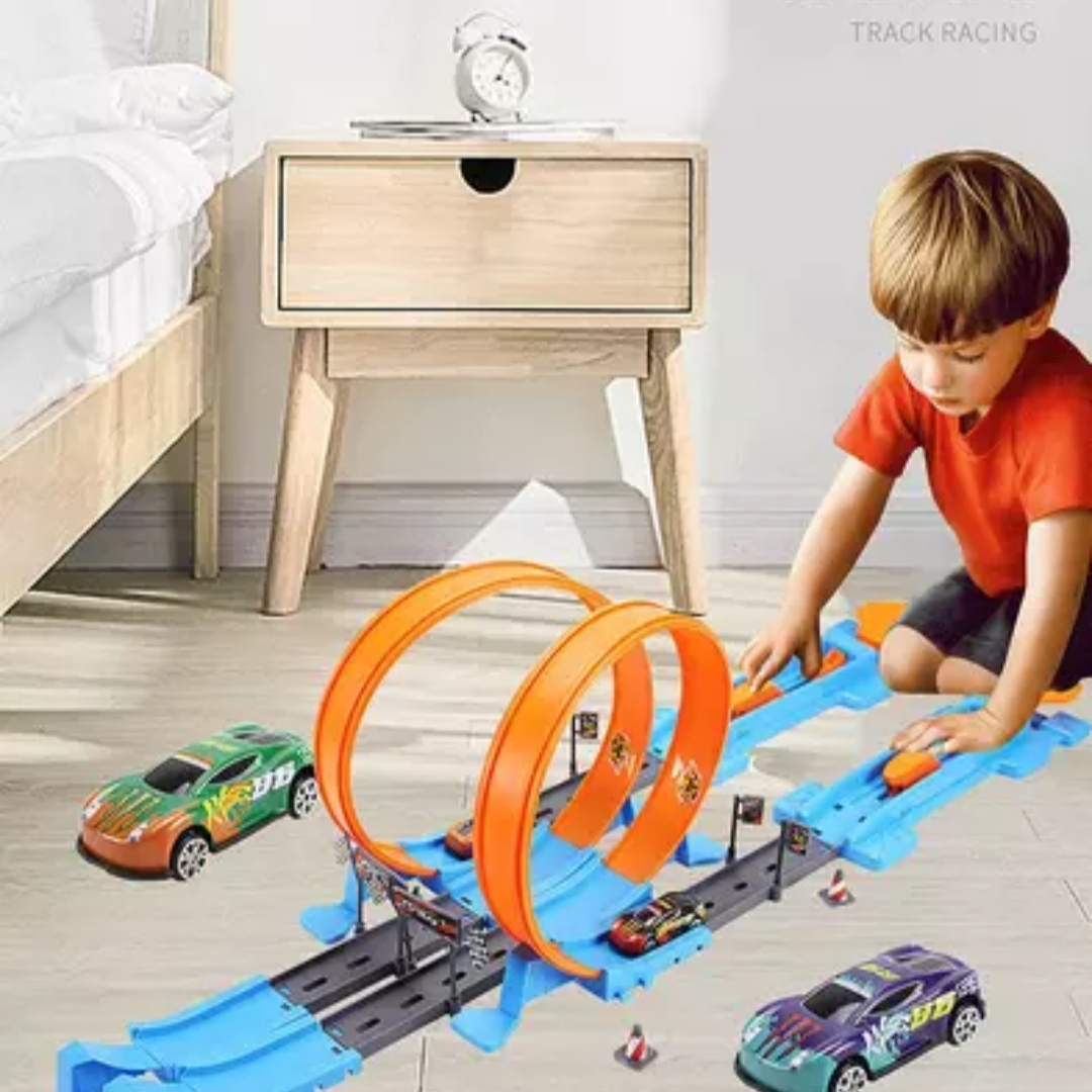 Brinquedo Infantil Pista Lançador de Carrinhos Hot Wheels -Loja