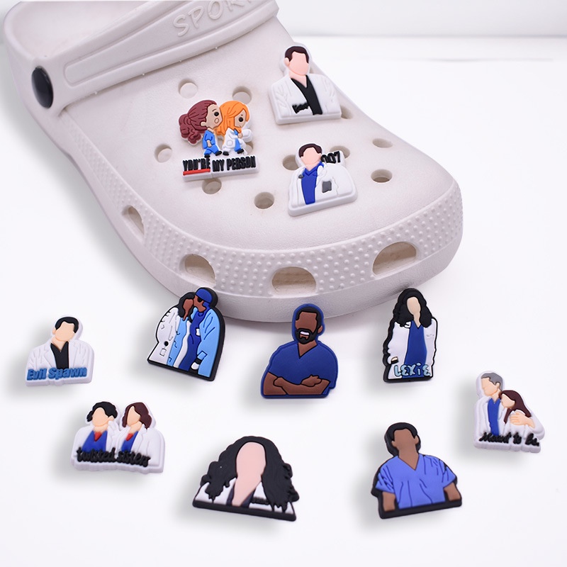 Desenho Animado Medico Jibbitz Para croc Pin Greys Anatomy Jibits Charm Doctor Shoe Charms Enfermagem Jibitz Crocks Sapatos Femininos Acessorios Decoracao Shopee Brasil