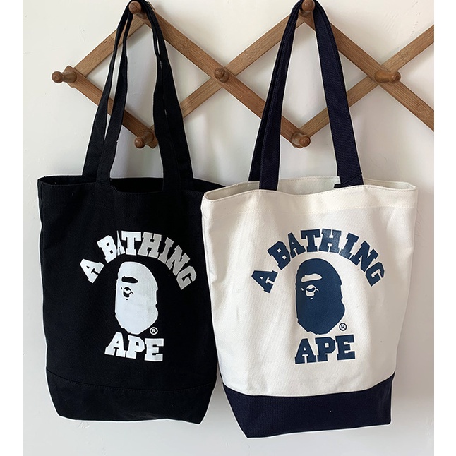 Versão Japonesa Da Marca BAPE ape head tide Lona Mamãe Saco De Moda Simples De A Tiracolo Fêmea De Grande Capacidade